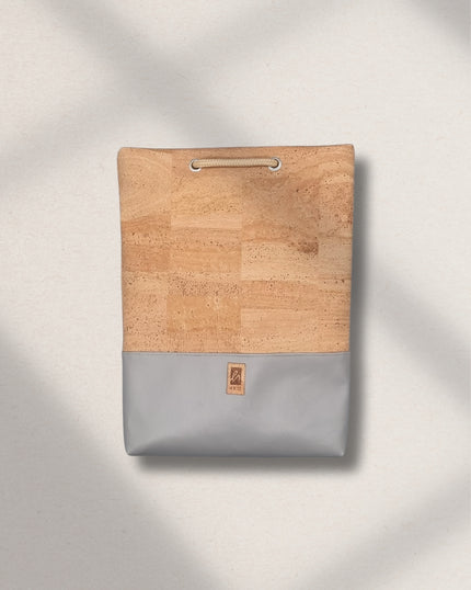 LERKE | 2-in-1 Tasche und Rucksack | kork/grau