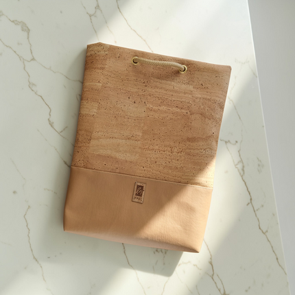 LERKE | 2-in-1 Tasche und Rucksack | kork/camel