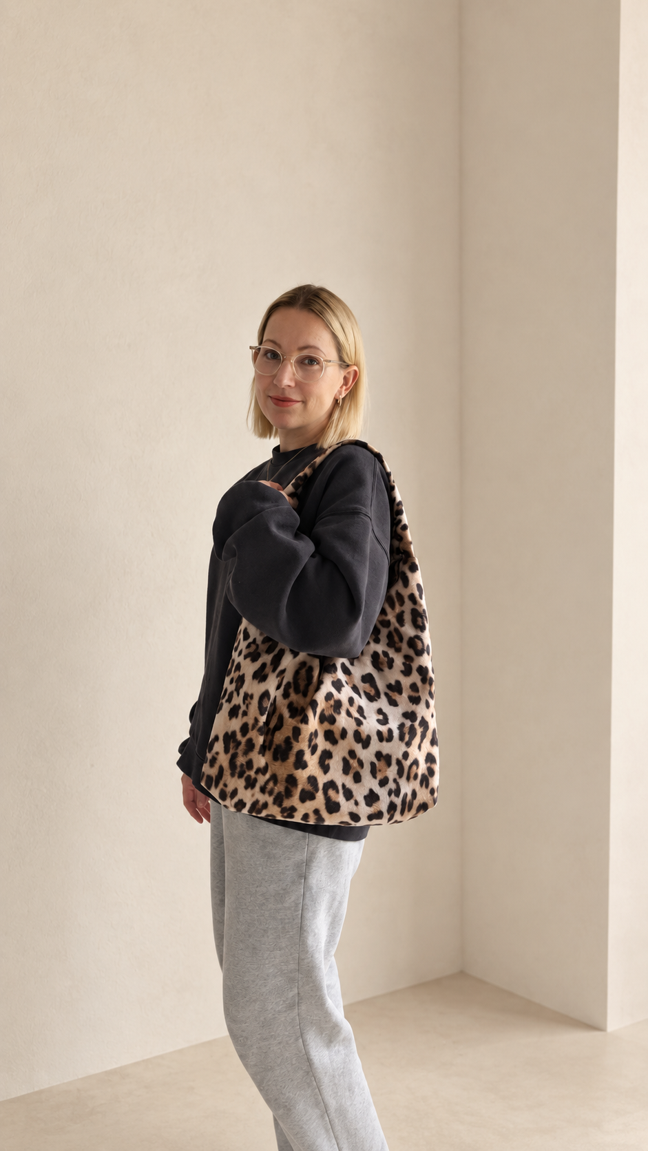 SANNA | Tote Bag Midi | Leo Leinenlook